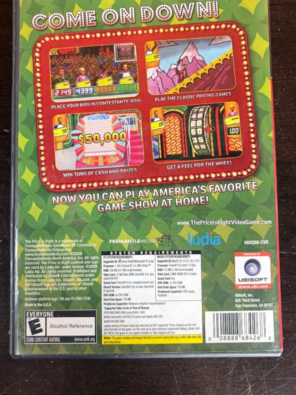 The Price is Right PC Video Game - Windows & Mac CD Rom- 2008 Ubisoft
